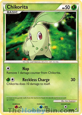 Chikorita #53/95 Common - Call of Legends Pokemon card