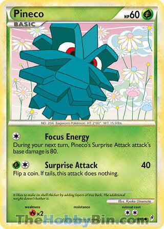 Pineco #68/95 Common - Call of Legends Pokemon card