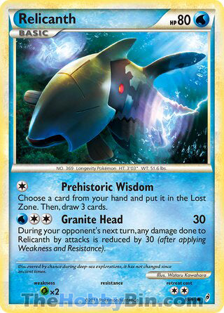 Relicanth #69/95 Common - Call of Legends Pokemon card