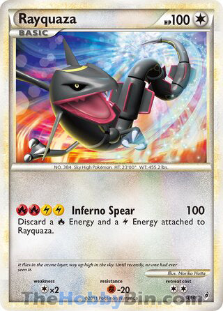 Rayquaza #SL10 Shiny Holo Rare - Call of Legends Pokemon card