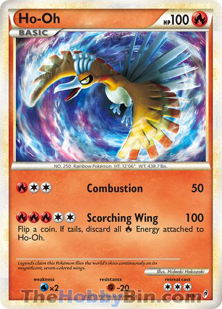 Ho-Oh #SL5 Shiny Holo Rare - Call of Legends Pokemon card