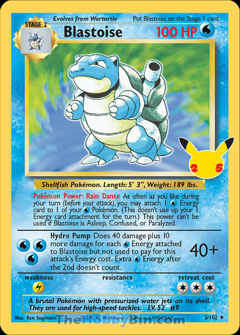 Blastoise Celebrations Classic Collection #2/102