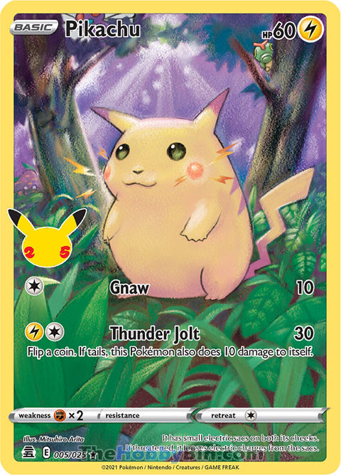 Pikachu Celebrations Holo Rare #005/025