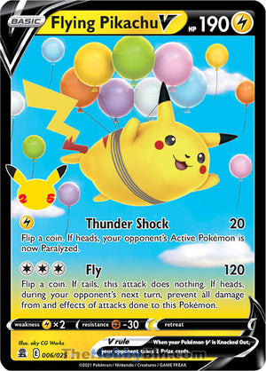 0006 Flying Pikachu V Ultra Rare Celebrations