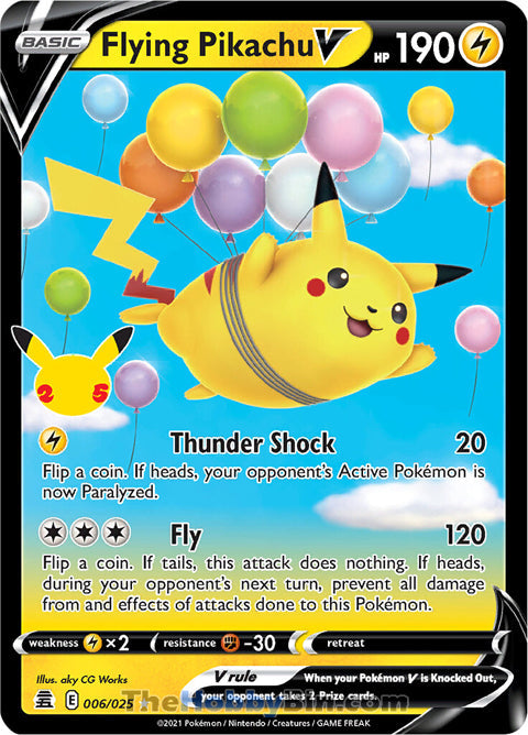 0006 Flying Pikachu V Ultra Rare Celebrations