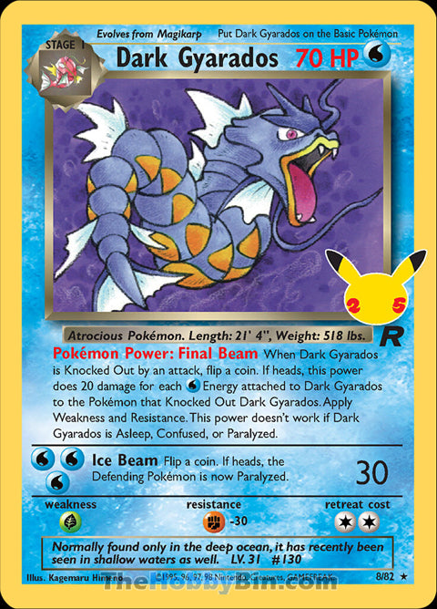 00000008 Dark Gyarados Classic Collection Celebrations