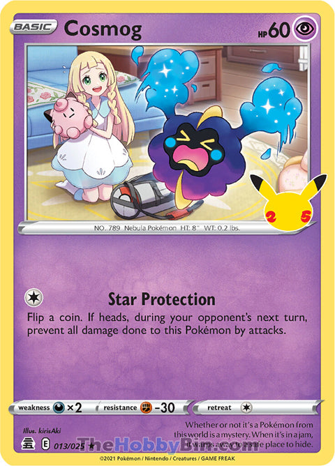 Cosmog Celebrations Holo Rare #013/025