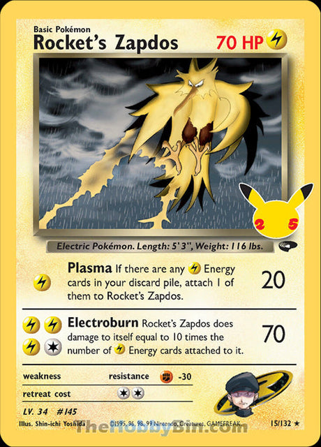 Rocket's Zapdos Celebrations Classic Collection #15/132