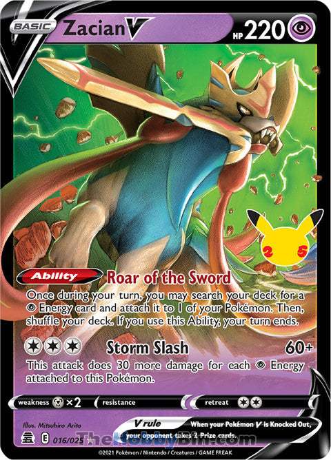 0016 Zacian V Ultra Rare Celebrations