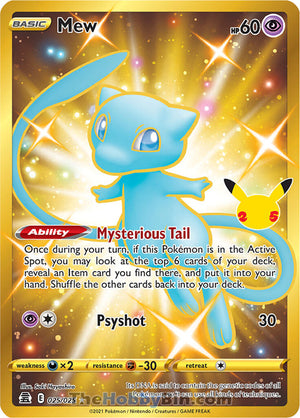 0025 Mew Secret Rare Celebrations