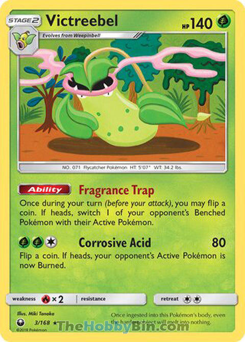 Victreebel #3/168 Holo Rare - Celestial Storm Pokemon card