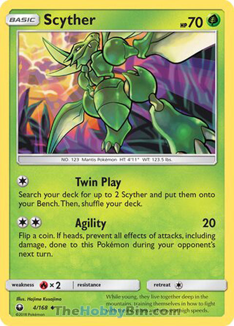 Scyther #4/168 Uncommon - Celestial Storm Pokemon card