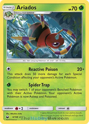 0006 Ariados Holo Rare Celestial Storm