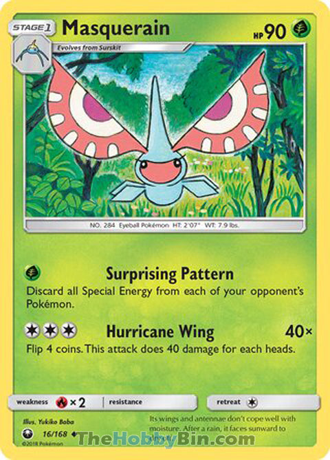 Masquerain #16/168 Uncommon - Celestial Storm Pokemon card