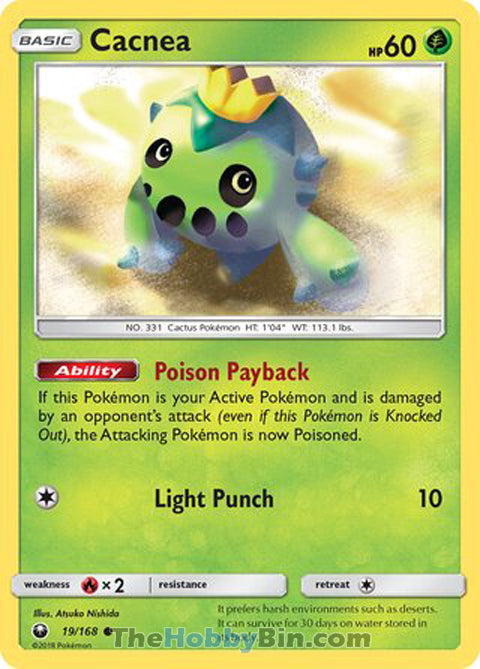 Cacnea #19/168 Common - Celestial Storm Pokemon card