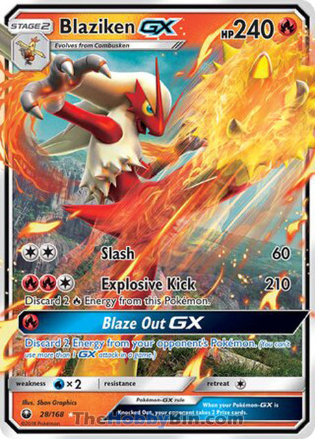 Blaziken GX Celestial Storm Ultra Rare #28/168