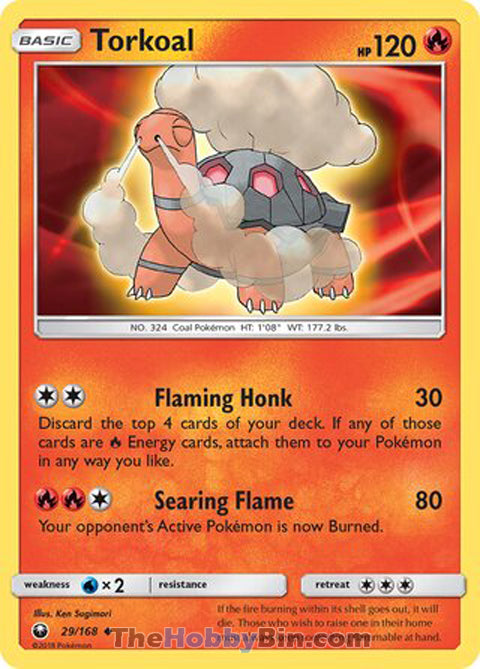 Torkoal #29/168 Uncommon - Celestial Storm Pokemon card
