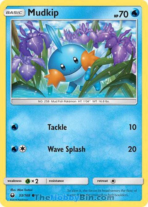 Mudkip #33/168 Common - Celestial Storm Pokemon card