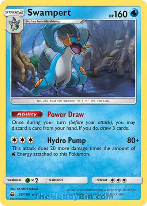 Swampert #35/168 Rare - Celestial Storm Pokemon card
