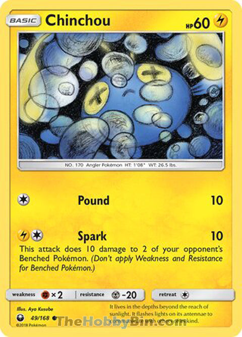 Chinchou #49/168 Common - Celestial Storm Pokemon card
