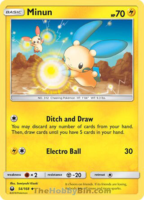 Minun #54/168 Uncommon - Celestial Storm Pokemon card