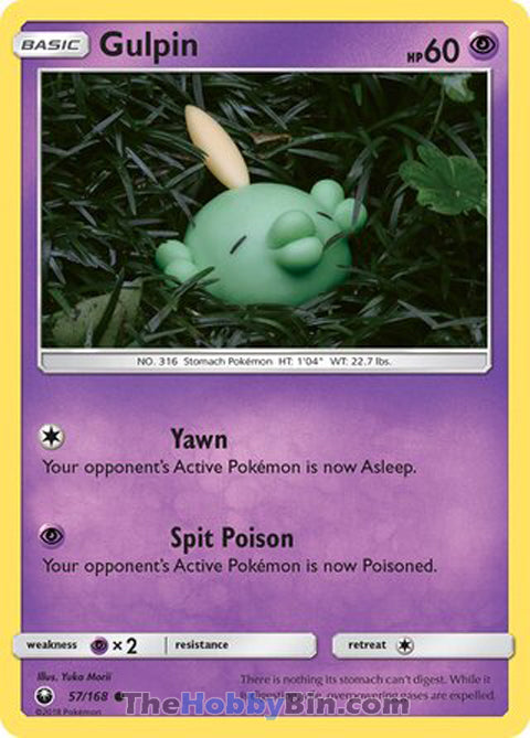 Gulpin #57/168 Common - Celestial Storm Pokemon card