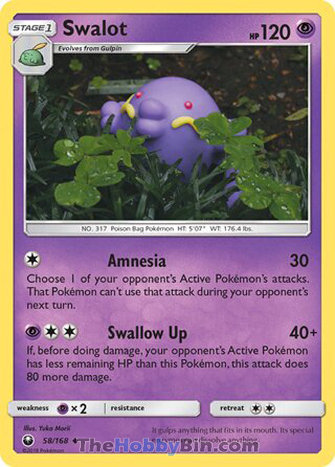 Swalot #58/168 Uncommon - Celestial Storm Pokemon card