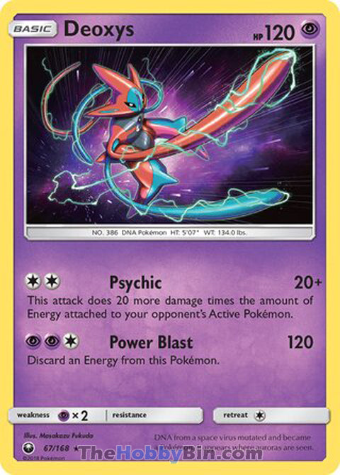 Deoxys #67/168 Holo Rare - Celestial Storm Pokemon card