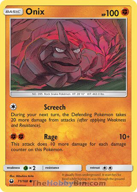 Onix #71/168 Common - Celestial Storm Pokemon card