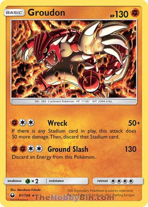 Groudon #81/168 Holo Rare - Celestial Storm Pokemon card
