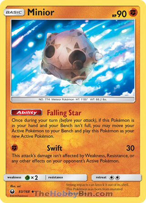 Minior #83/168 Uncommon - Celestial Storm Pokemon card