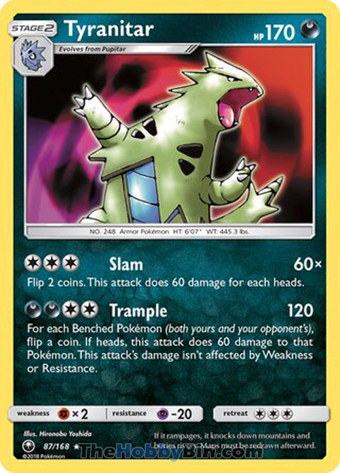 Tyranitar Celestial Storm Holo Rare #87/168