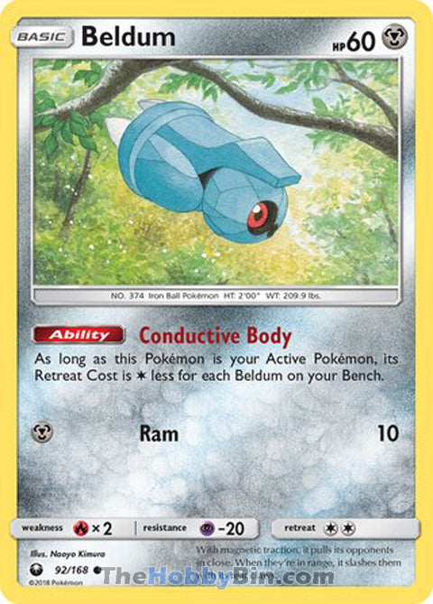 Beldum #92/168 Common - Celestial Storm Pokemon card
