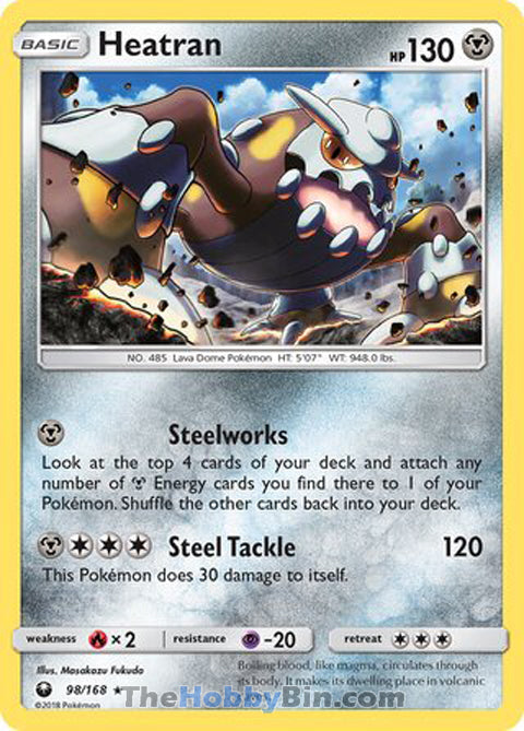 Heatran #98/168 Holo Rare - Celestial Storm Pokemon card