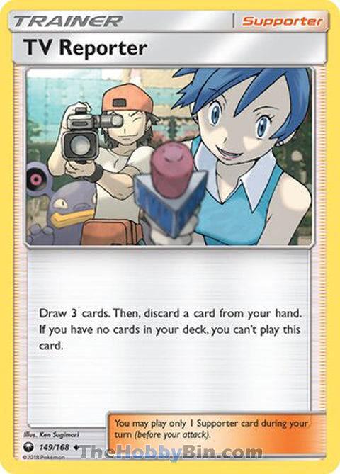 TV Reporter #149/168 Uncommon - Celestial Storm Pokemon card