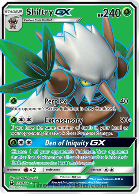 Shiftry GX #152/168 Ultra Rare - Celestial Storm Pokemon card
