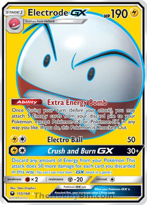 2016 electrode pokemon card value Electrode GX Celestial Storm Ultra Rare #155/168 – The Hobby Bin