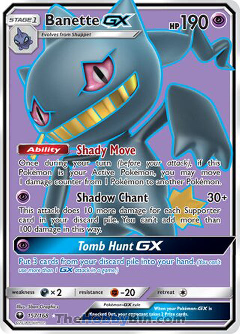 Banette GX #157/168 Ultra Rare - Celestial Storm Pokemon card