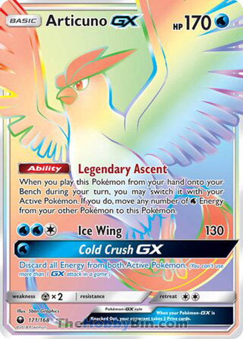Articuno GX #171/168 Secret Rare - Celestial Storm Pokemon card