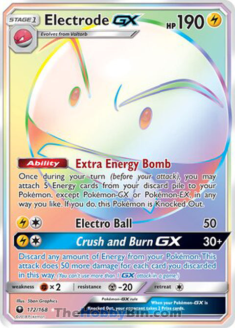 Electrode GX #172/168 Secret Rare - Celestial Storm Pokemon card