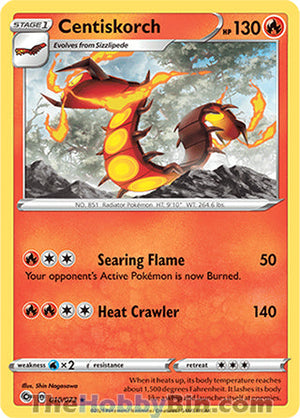 0010 Centiskorch Holo Rare Champion's Path