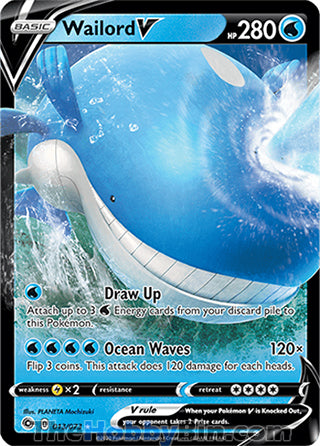 0013 Wailord V Ultra Rare Champion's Path