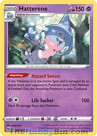 0020 Hatterene Holo Rare Champion's Path