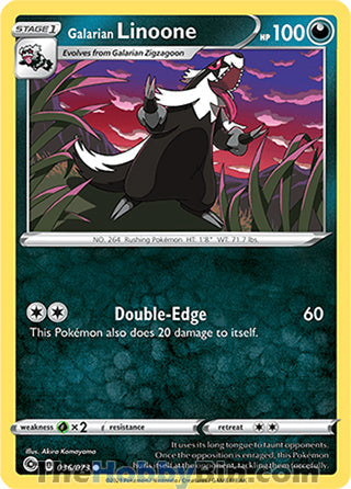 0036 Galarian Linoone Common Champion's Path