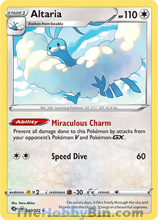 Altaria Champion's Path Holo Rare #049/73