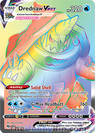 0075 Drednaw VMAX Secret Rare Champion's Path