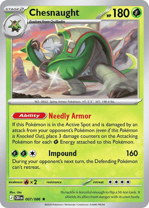 0007 Chesnaught Rare Chaos Rising
