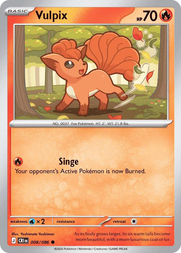 0008 Vulpix Common Chaos Rising