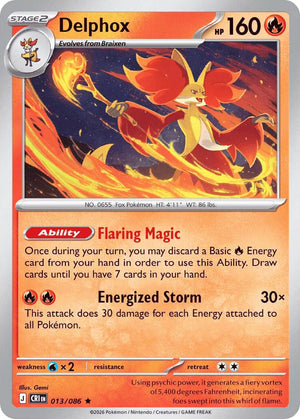 0013 Delphox Rare Chaos Rising