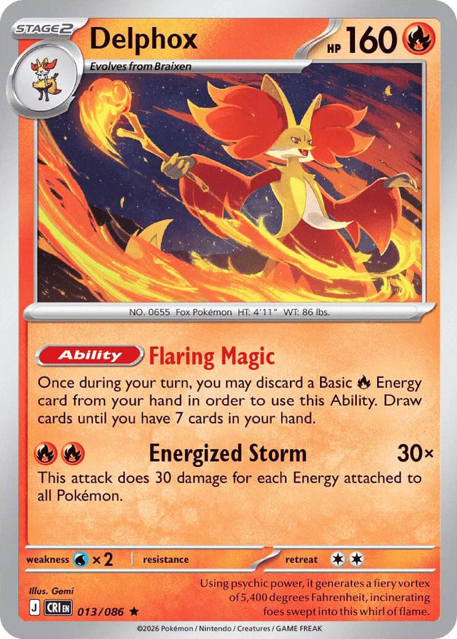 0013 Delphox Rare Chaos Rising